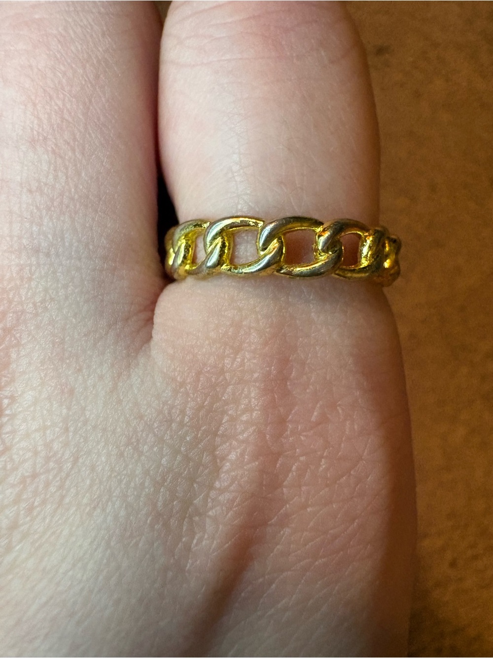 2 for $10 Evry jewels Gold Chain Link Ring size 8
